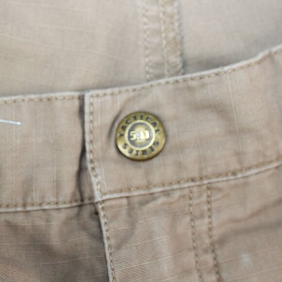 5.11 Tactical Series Cargo Pants Sz 38 X 32 Tan Brown Ripstop Elastic Waistband - Picture 16 of 16